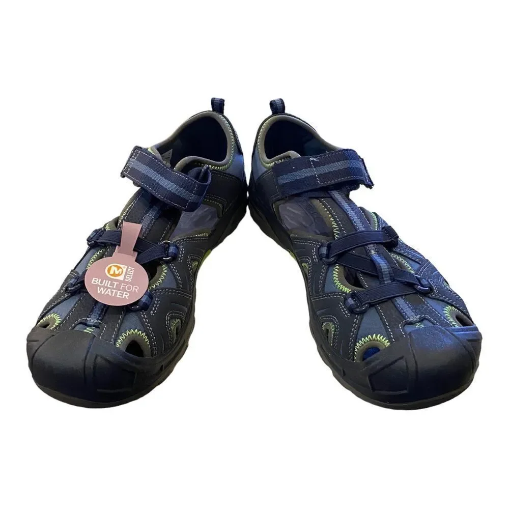 MERRELL Big Kids Navy Green Hydro Sandals NEW 7 - Picture 3 of 6